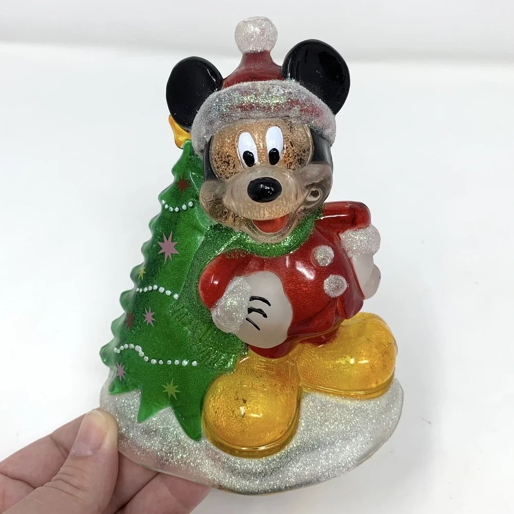 Disney's Mickey Mouse with Christmas Tree Decorative Acrylic Night Light Vintage